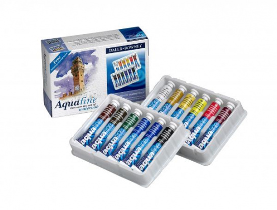 Набор акварельных красок в тубах Daler Rowney "Aquafine", 12*8 мл Набор акварельных красок в тубах Daler Rowney "Aquafine", 12*8 мл